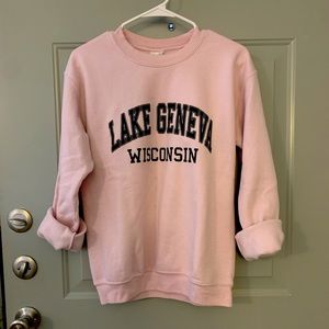 Pink Lake Geneva Fleece Sweater